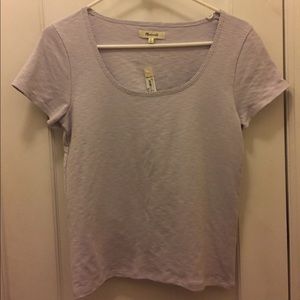 Madewell scoopneck stretchy short sleeved shirt